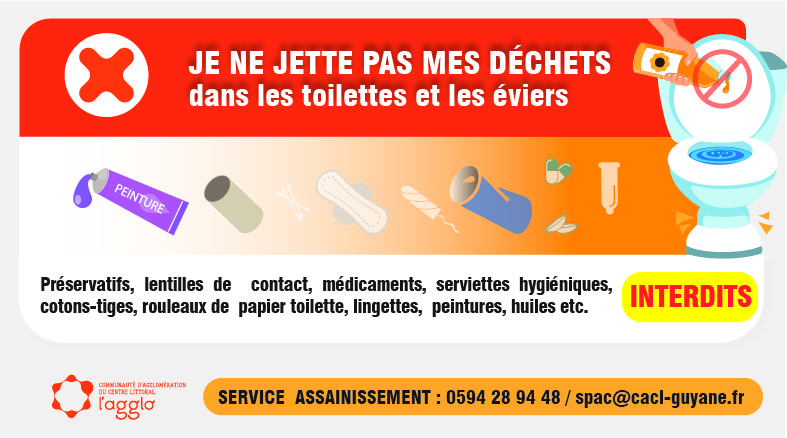 NE JETEZ PAS DE LINGETTES DANS LES TOILETTES !